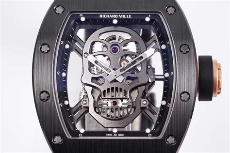 richard mille skull replica review|richard mille black skeleton price.